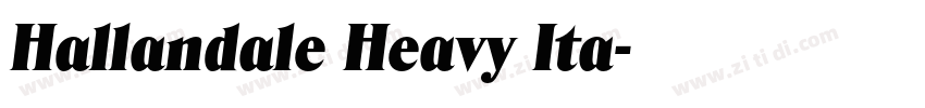 Hallandale Heavy Ita字体转换
